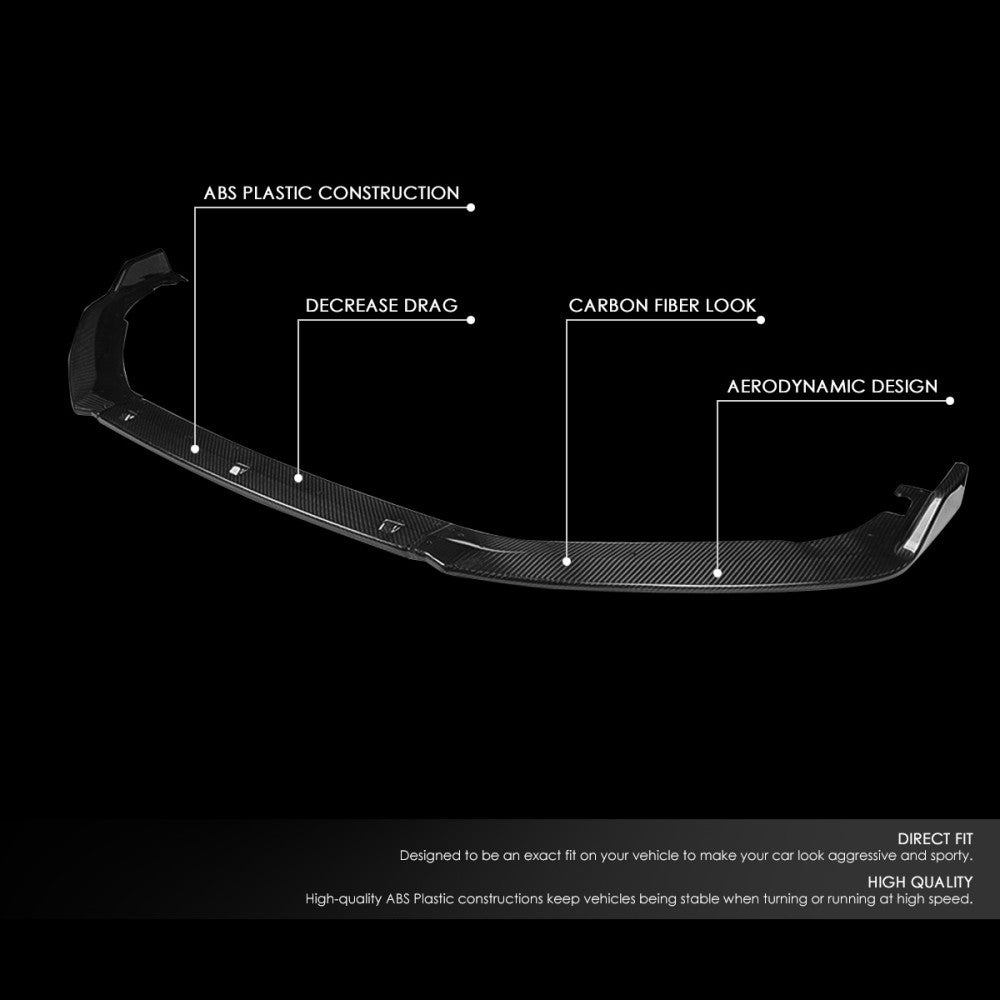 [Carbon Style Look] Front Bumper Lip Guard For 18+ Honda Accord Sedan CV Gen10