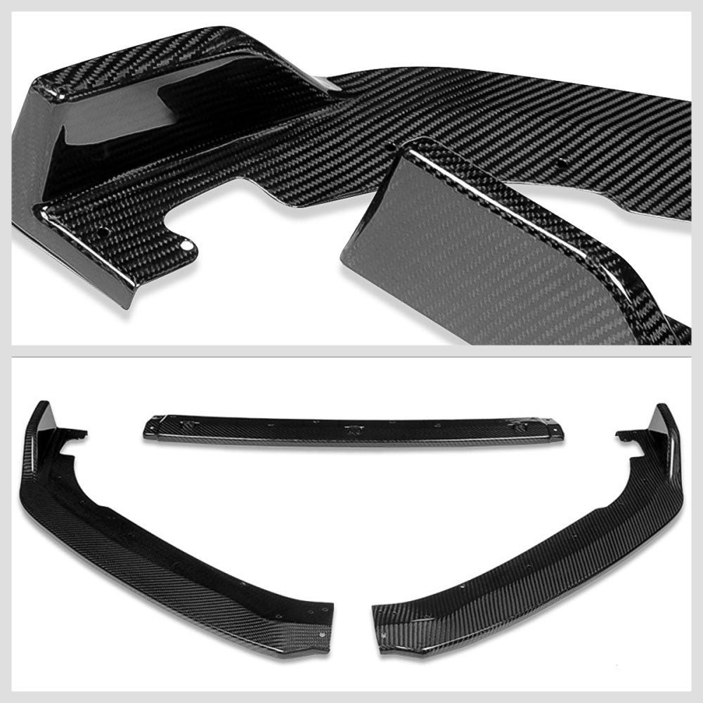 [Real Glossy Carbon Fiber] Front Bumper Lip For 18+ Honda Accord Sedan CV Gen10