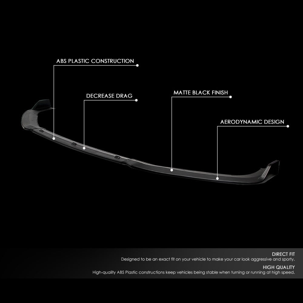 [Matte Black] Front Bumper Lip Chin Guard For 18+ Honda Accord Sedan CV Gen10