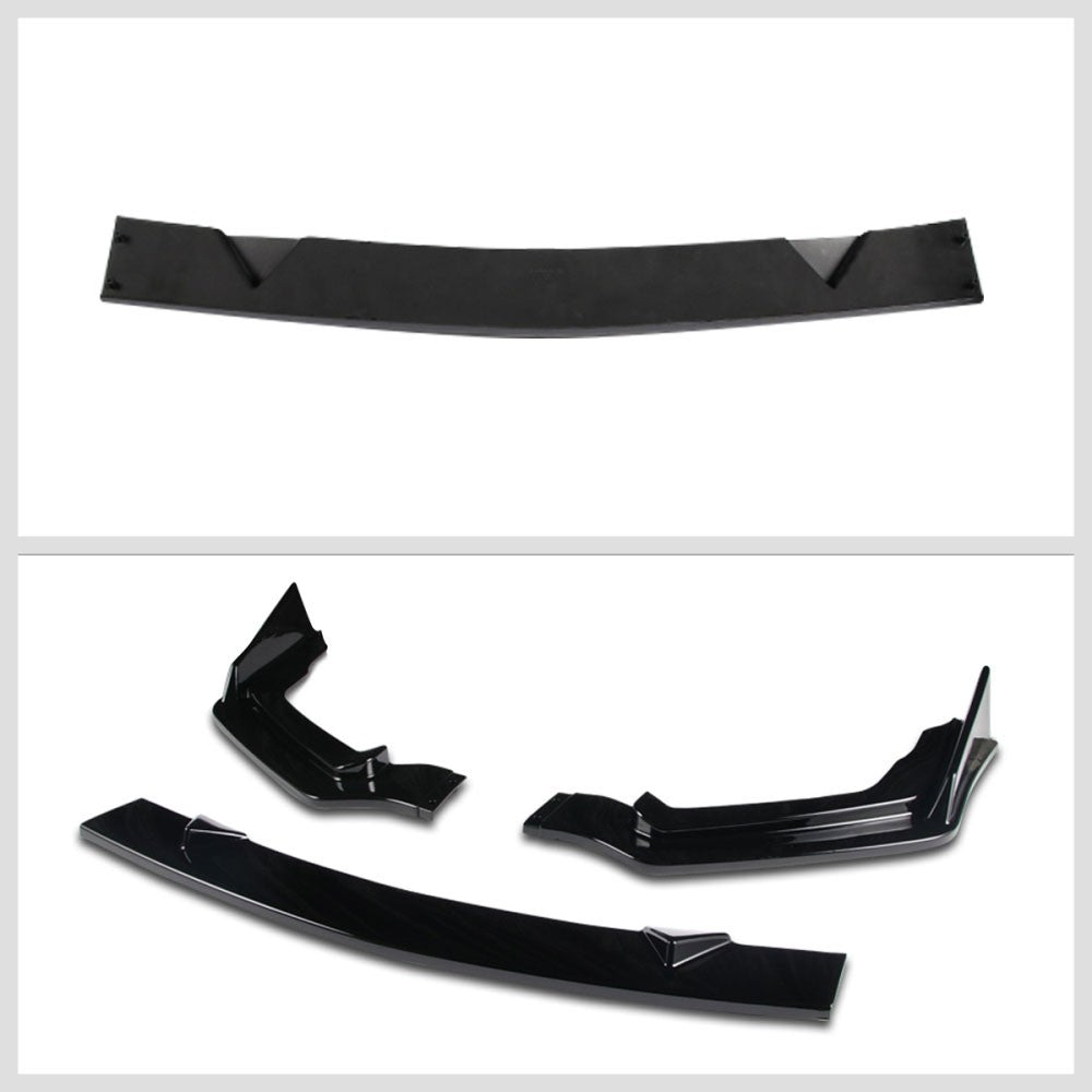 [Painted Gloss Black] Front Bumper Lip For 14-17 Infiniti Q50 Sport Line Bumper