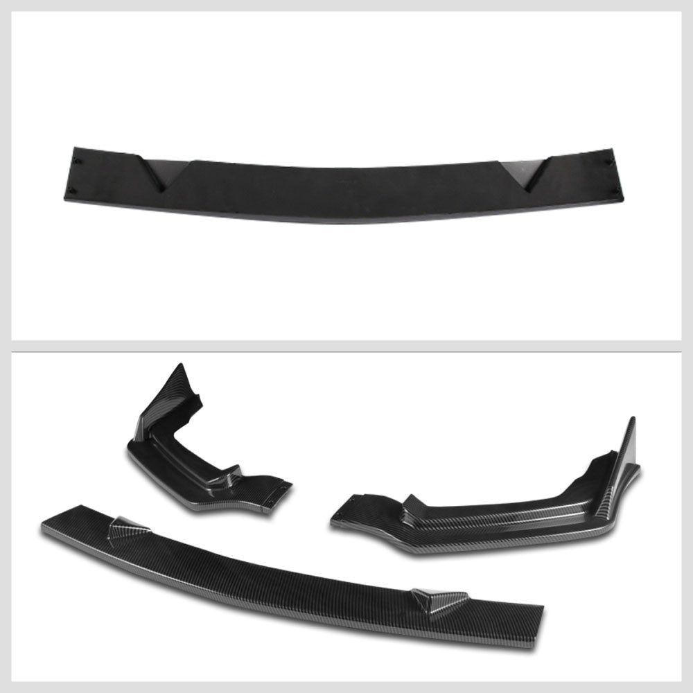 [Carbon Style Look] Front Bumper Lip For 14-17 Infiniti Q50 Sport Line Bumper