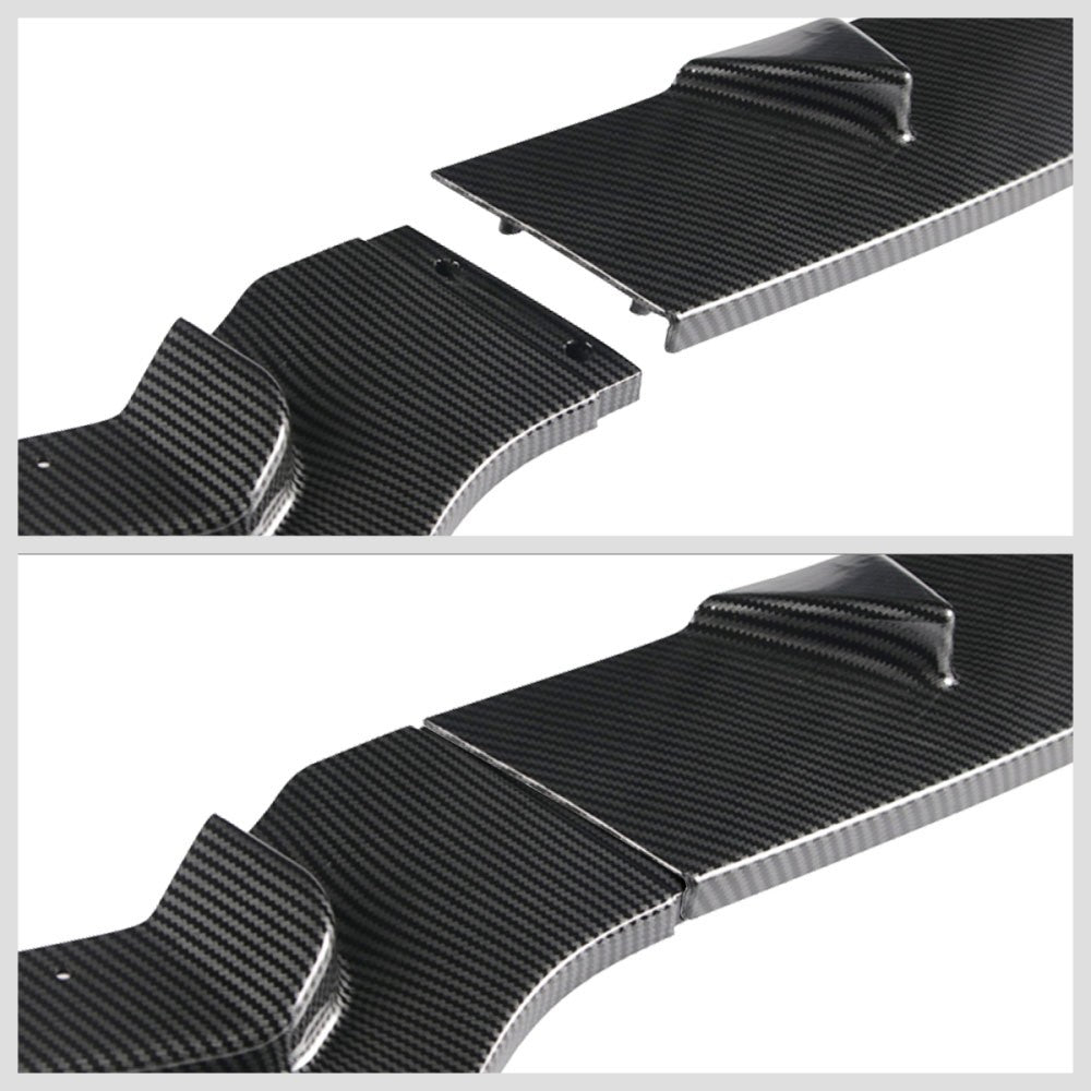 [Carbon Style Look] Front Bumper Lip For 14-17 Infiniti Q50 Sport Line Bumper
