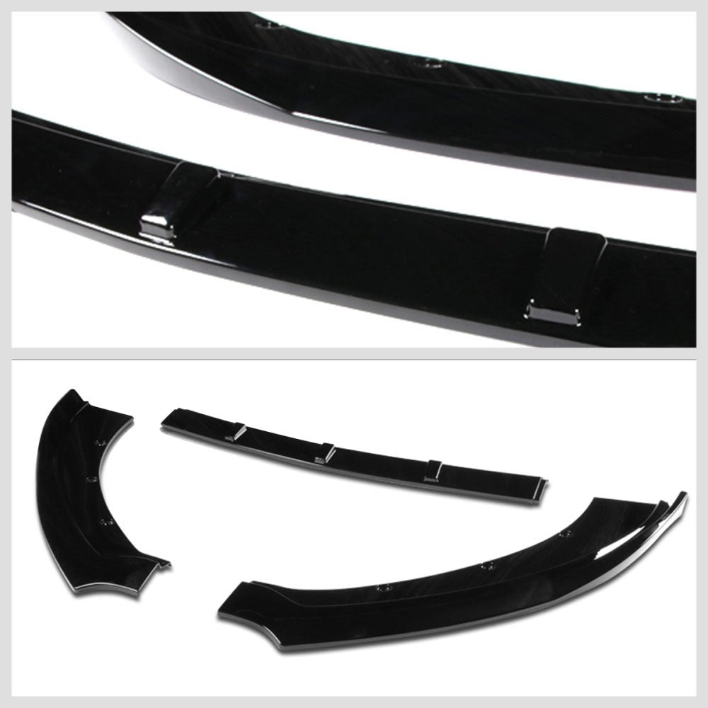 [Painted Gloss Black] Front Bumper Lip Guard Spoiler For 15-17 Ford Mustang S550