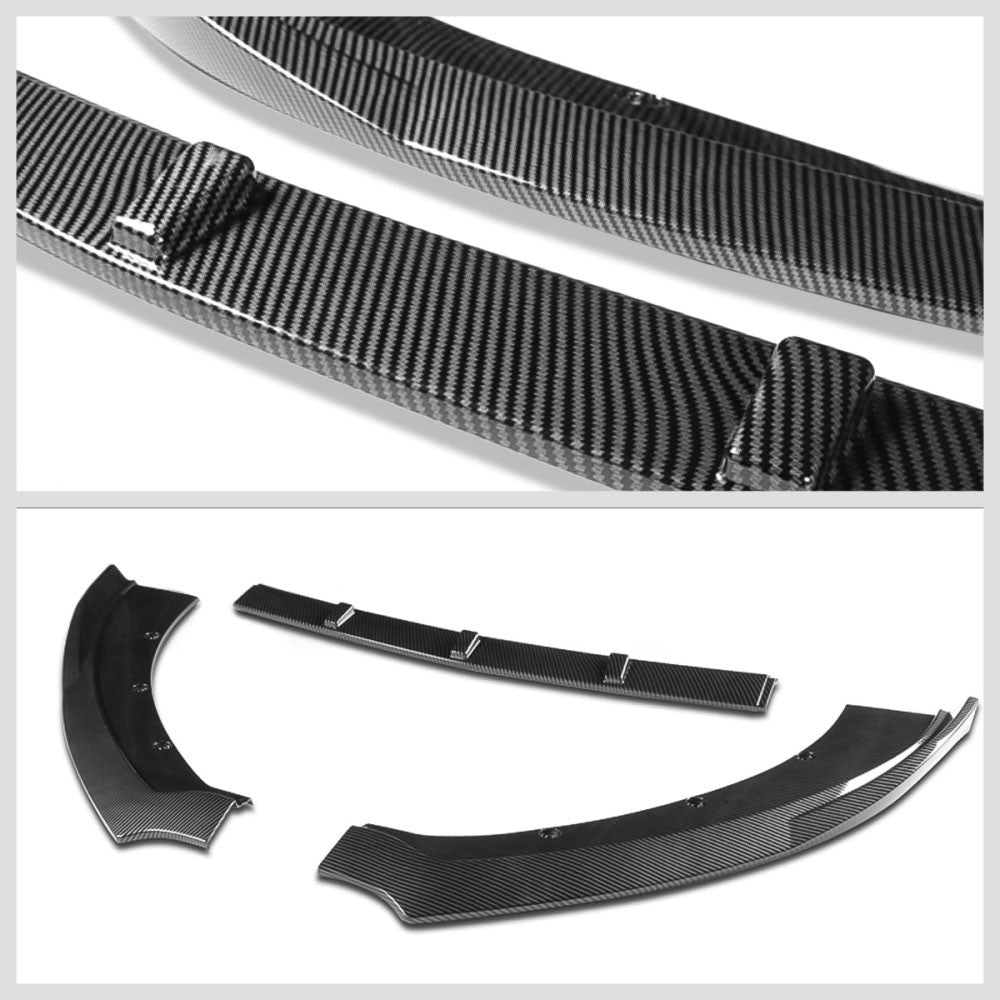 [Carbon Style Look] Front Bumper Lip Guard Body Kit For 15-17 Ford Mustang S550