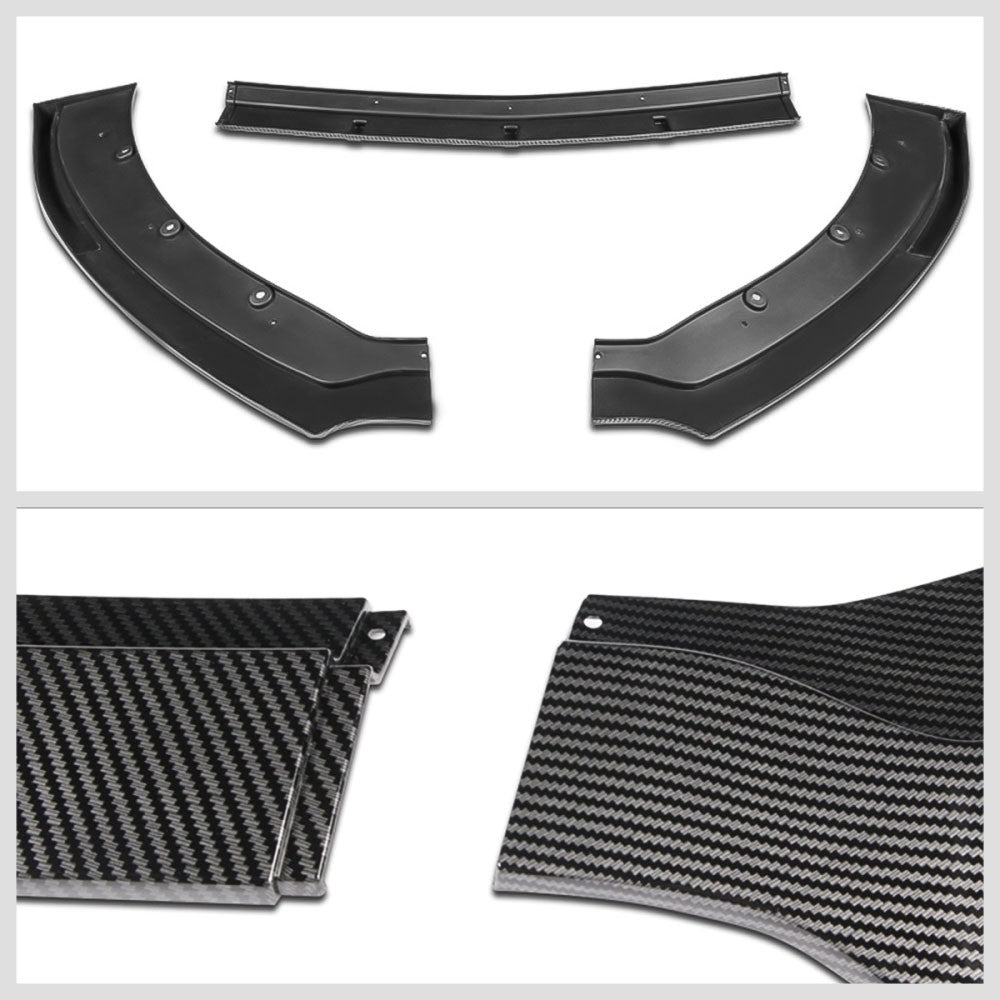 [Carbon Style Look] Front Bumper Lip Guard Body Kit For 15-17 Ford Mustang S550
