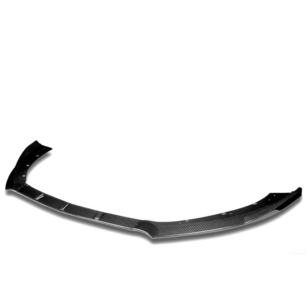Real Glossy Carbon Fiber Front Bumper Lip 15-17 Ford Mustang S550 27-BMPL-F-661-R-RCF