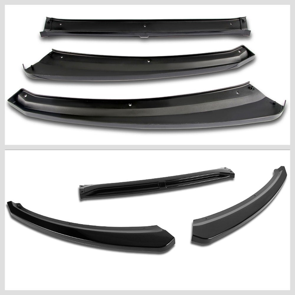 [Painted Gloss Black] Front Bumper Lip Chin Guard Body Kit For 15-18 Ford Focus