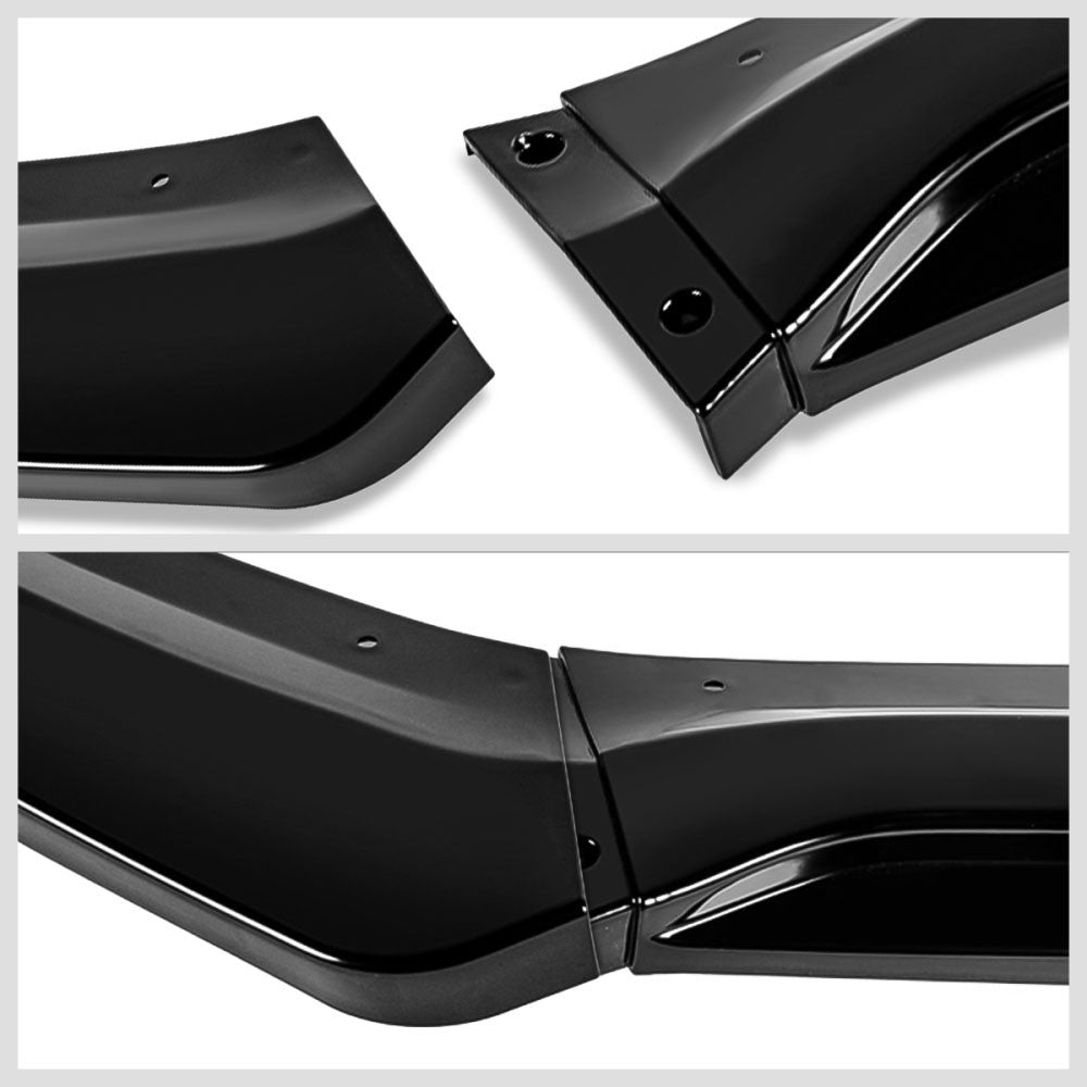 [Painted Gloss Black] Front Bumper Lip Chin Guard Body Kit For 15-18 Ford Focus