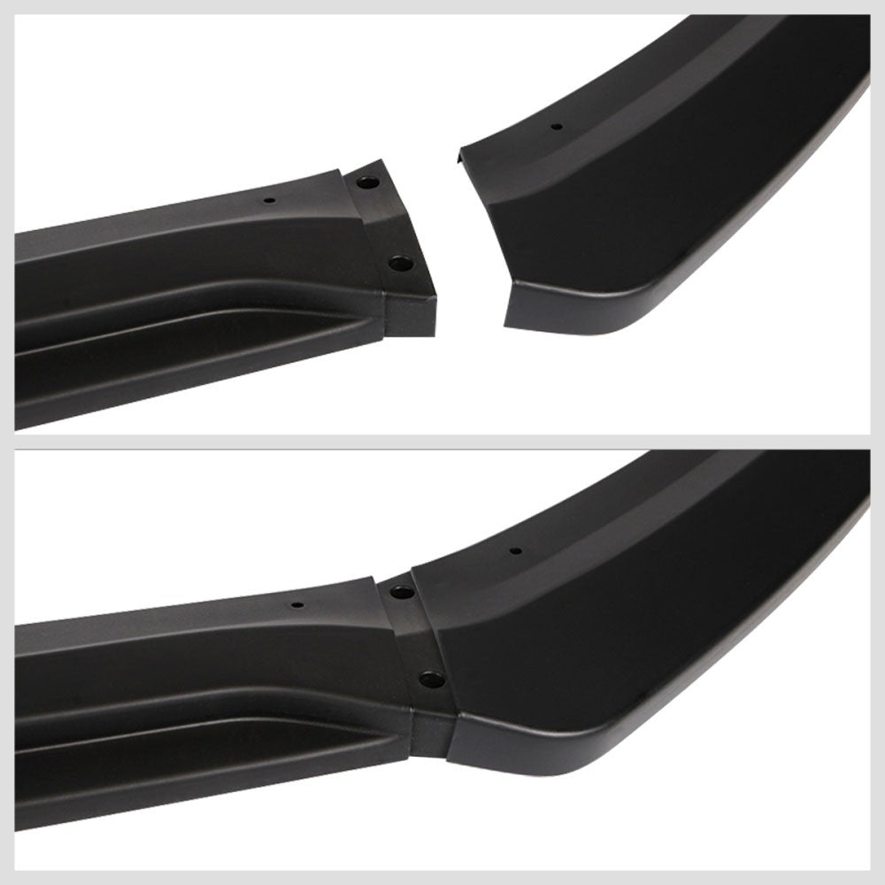 [Matte Black] Front Bumper Lip Chin Wing Guard Body Kit For 15-18 Ford Focus