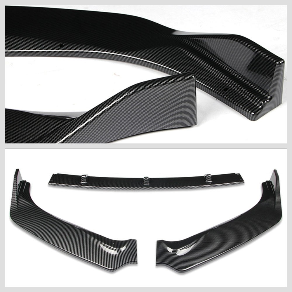 [Carbon Style Look] Front Bumper Lip Chin Guard Body Kit For 16-19 Nissan Sentra