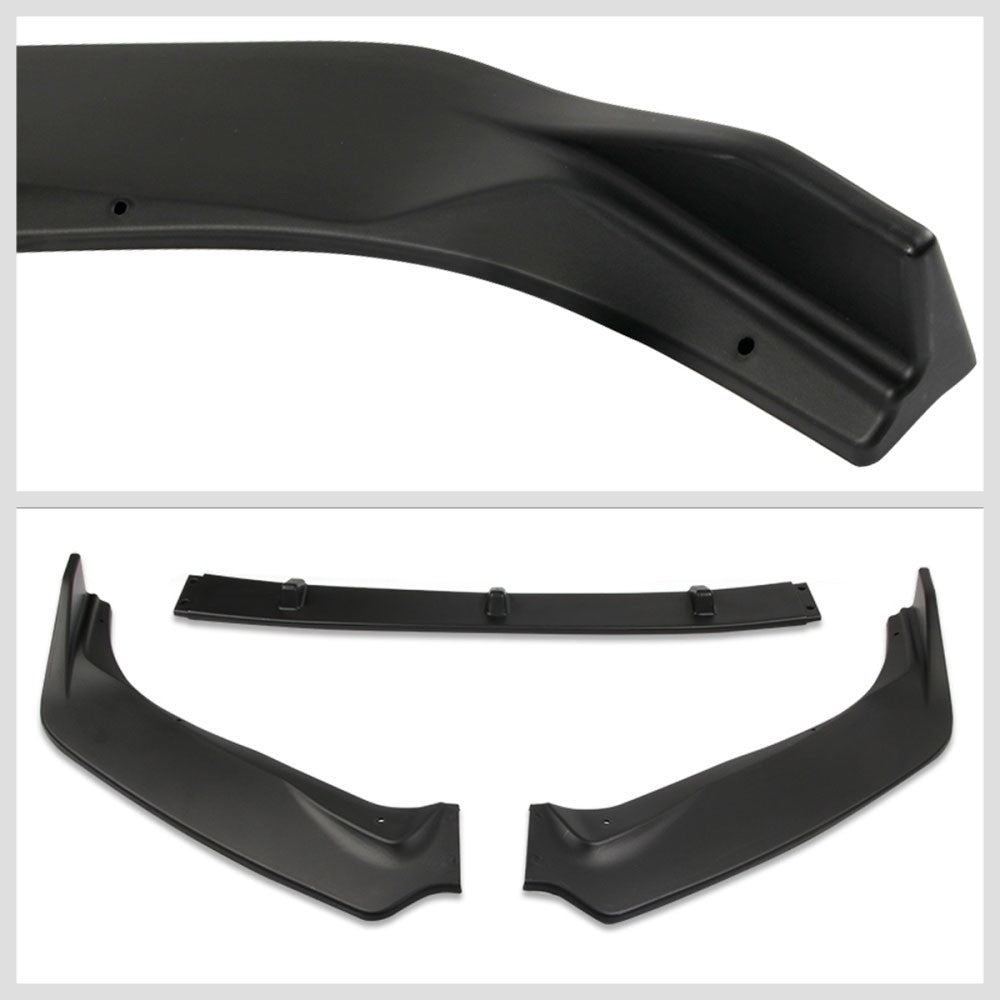 [Matte Black] Front Bumper Lip Chin Wing Guard Body Kit For 16-19 Nissan Sentra
