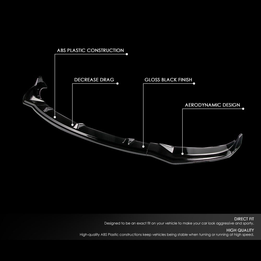 [Painted Gloss Black] Front Bumper Lip Guard Body Kit For 17-20 Tesla Model 3