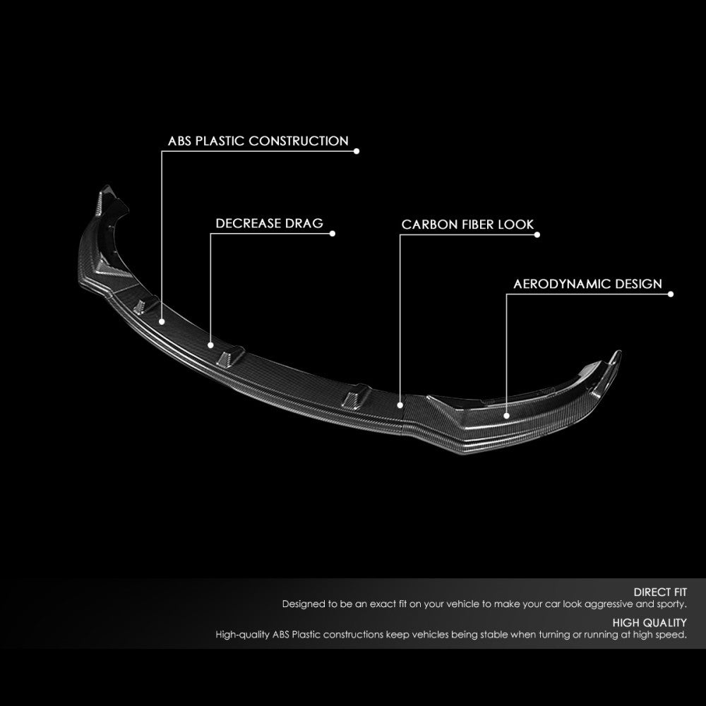 [Carbon Style Look] Front Bumper Lip Chin Guard Body Kit For 17-20 Tesla Model 3
