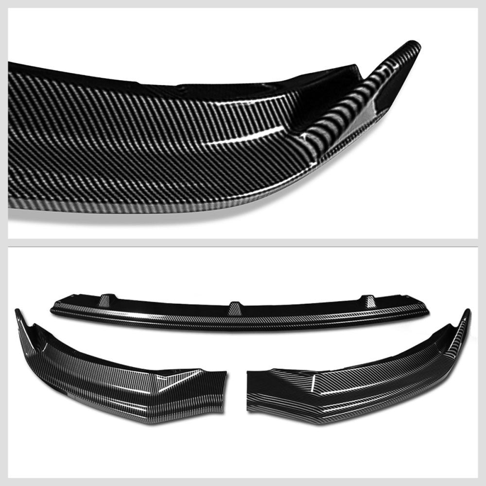 [Carbon Style Look] Front Bumper Lip Chin Guard Body Kit For 17-20 Tesla Model 3