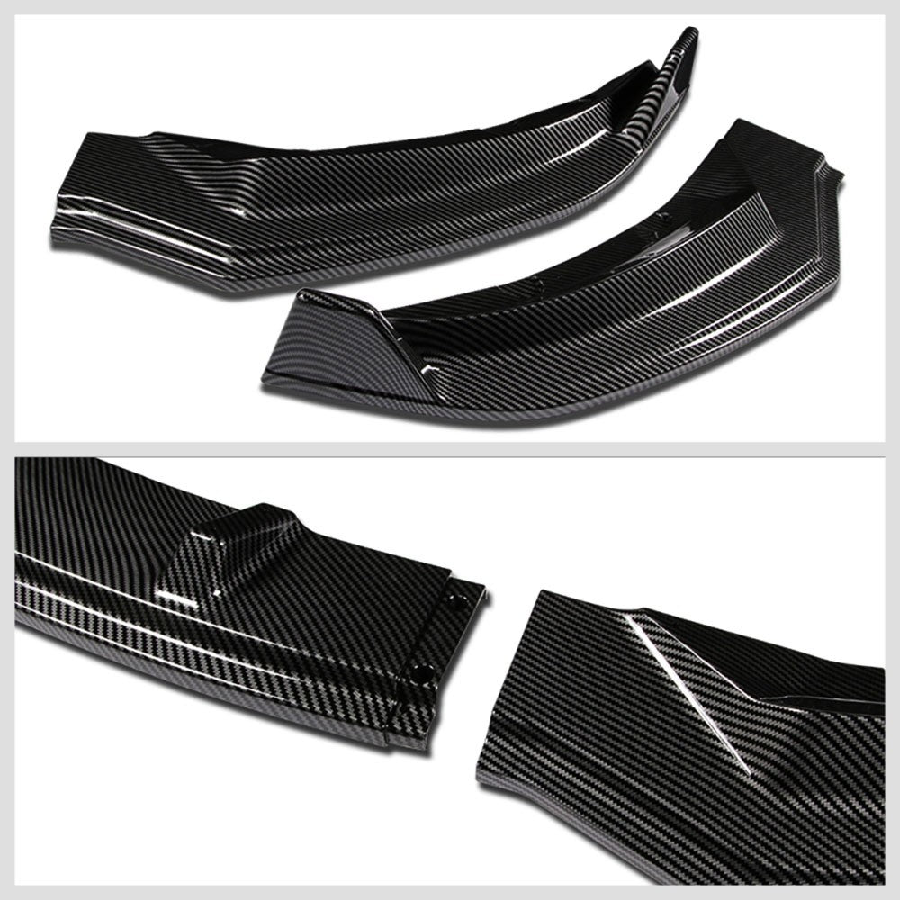 [Carbon Style Look] Front Bumper Lip Chin Guard Body Kit For 17-20 Tesla Model 3
