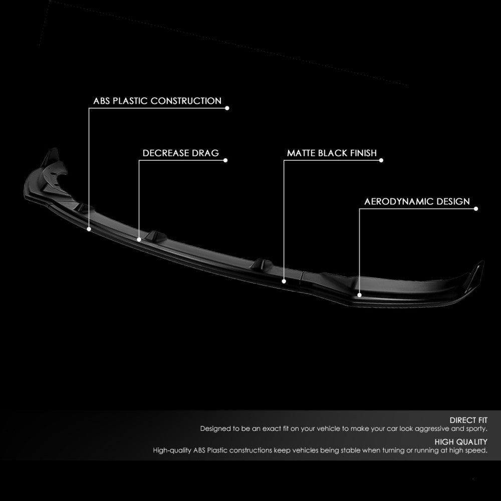 [Matte Black] Front Bumper Lip Chin Wing Guard Body Kit For 17-20 Tesla Model 3