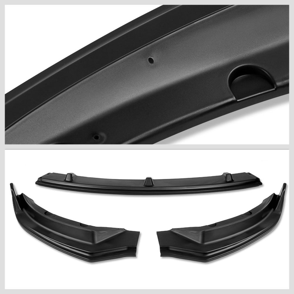 [Matte Black] Front Bumper Lip Chin Wing Guard Body Kit For 17-20 Tesla Model 3