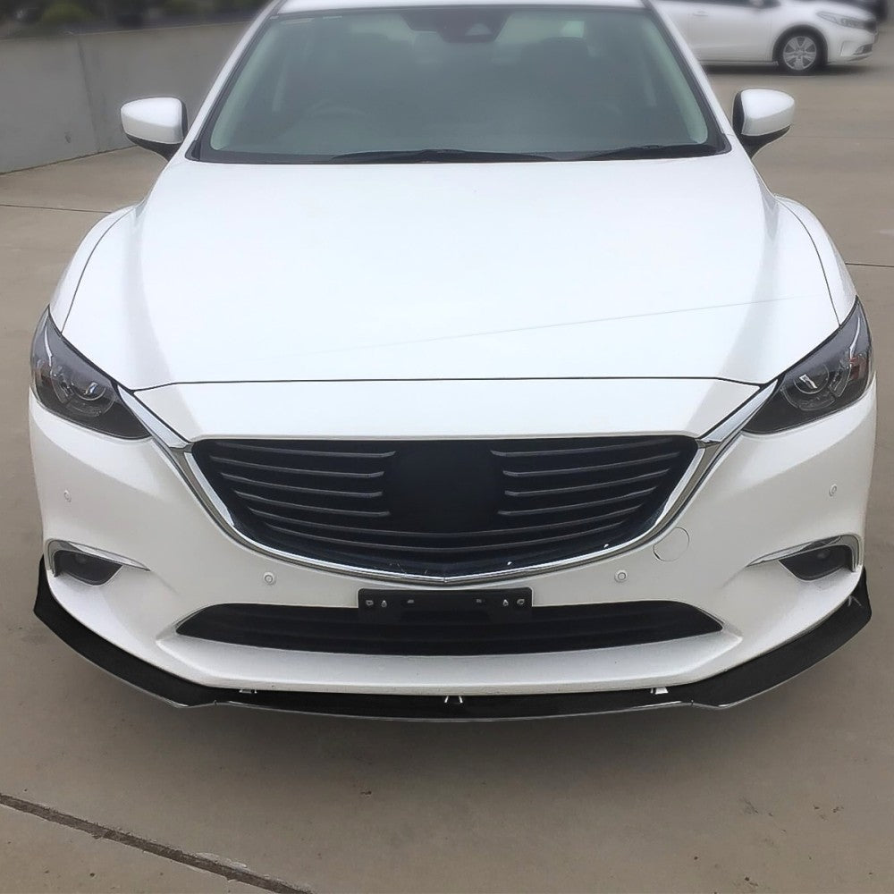 [Painted Gloss Black] Front Bumper Lip Guard Lower Body Kit For 14-18 Mazda 6