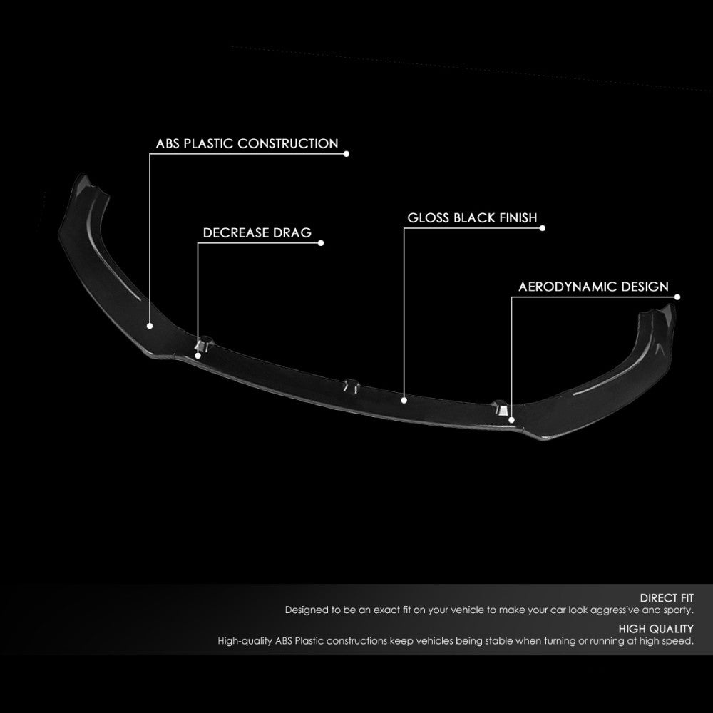 [Painted Gloss Black] Front Bumper Lip Guard Lower Body Kit For 14-18 Mazda 6