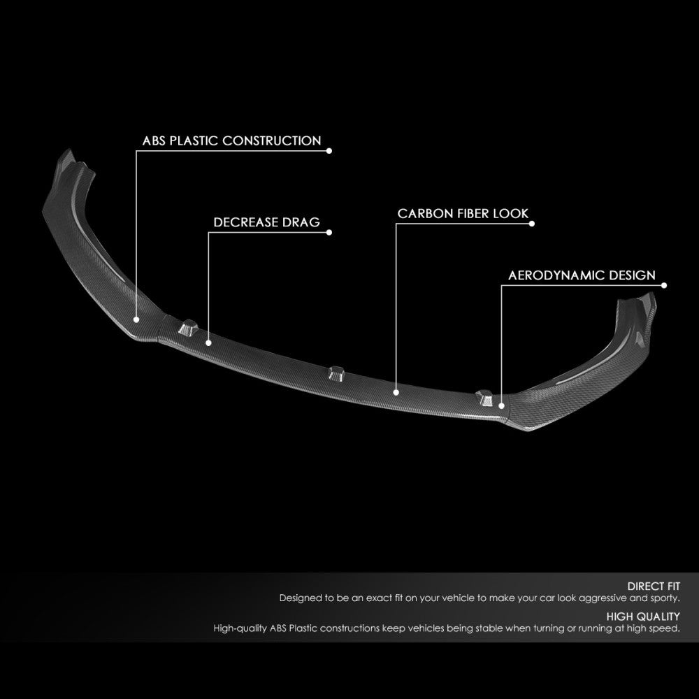 [Carbon Style Look] Front Bumper Lip Chin Guard Lower Body Kit For 14-18 Mazda 6