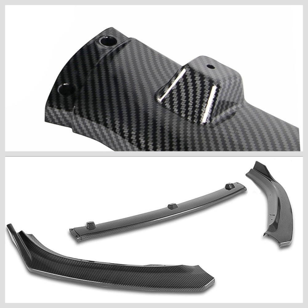 [Carbon Style Look] Front Bumper Lip Chin Guard Lower Body Kit For 14-18 Mazda 6