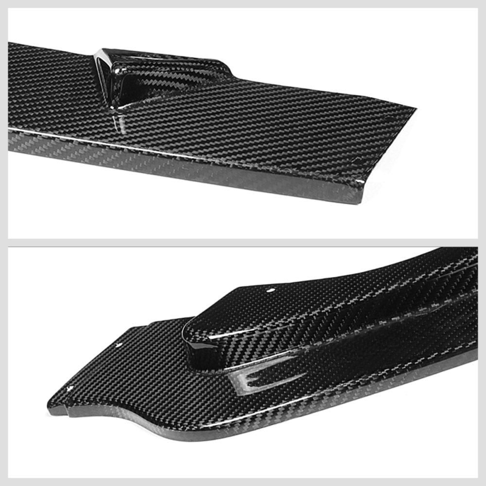 [Real Glossy Carbon Fiber] Front Bumper Lip For 14-17 Infiniti Q50 Non-Sport V37