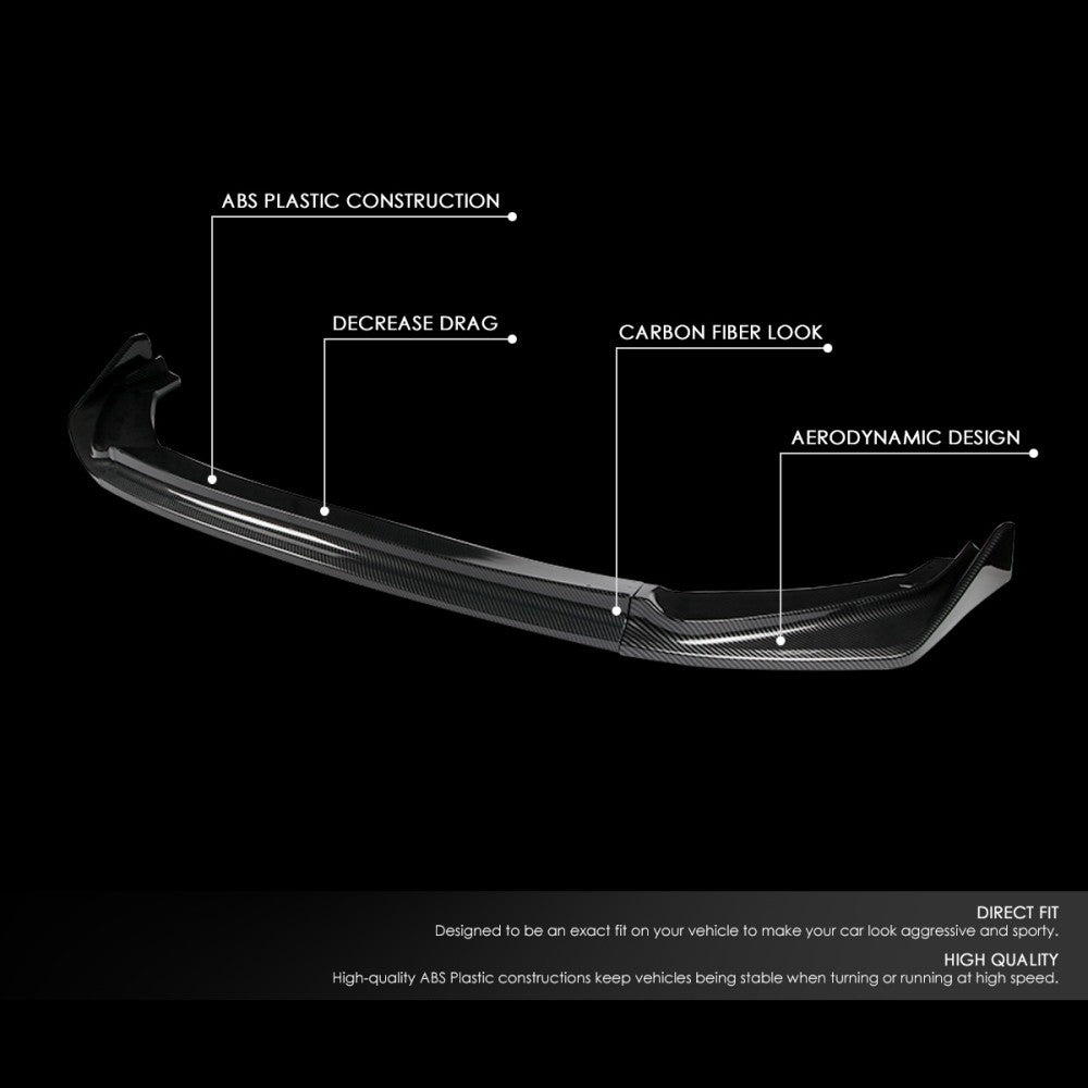 [Carbon Style Look] Front Bumper Lip Chin Guard Body Kit For 14-17 Honda Fit