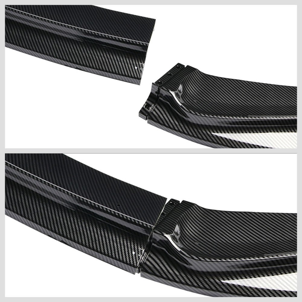 [Carbon Style Look] Front Bumper Lip Chin Guard Body Kit For 14-17 Honda Fit
