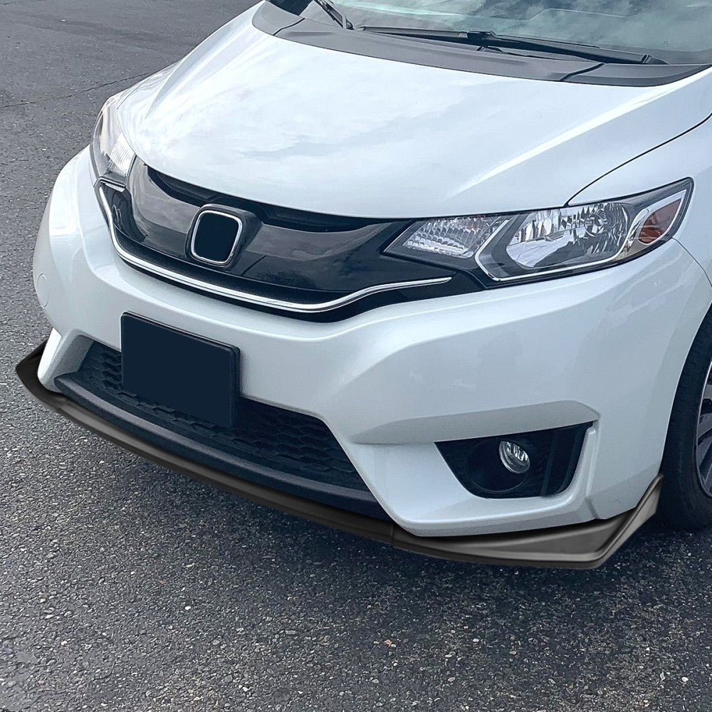 [Matte Black] Front Bumper Lip Chin Guard Lower Body Kit For 14-17 Honda Fit