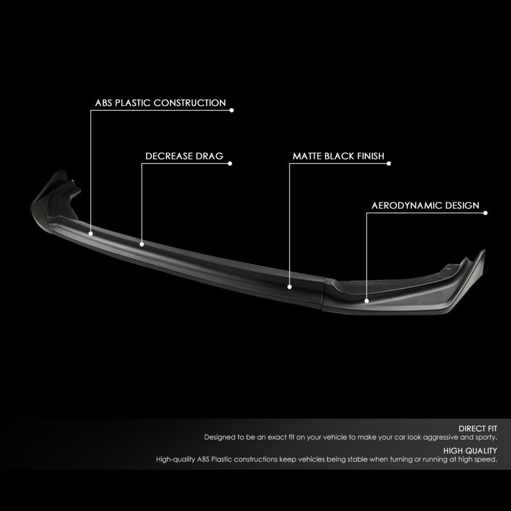 [Matte Black] Front Bumper Lip Chin Guard Lower Body Kit For 14-17 Honda Fit