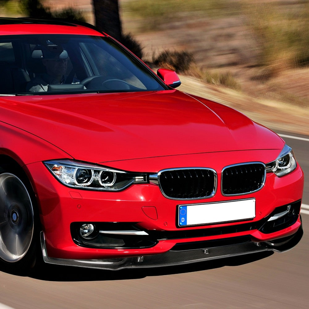 [Real Glossy Carbon Fiber] Front Bumper Lip For 13-19 BMW F30 F31 F34 BaseBumper