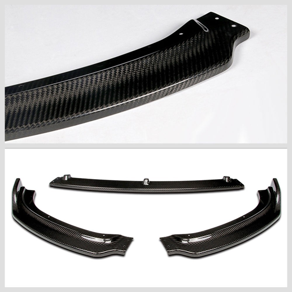 [Real Glossy Carbon Fiber] Front Bumper Lip For 13-19 BMW F30 F31 F34 BaseBumper