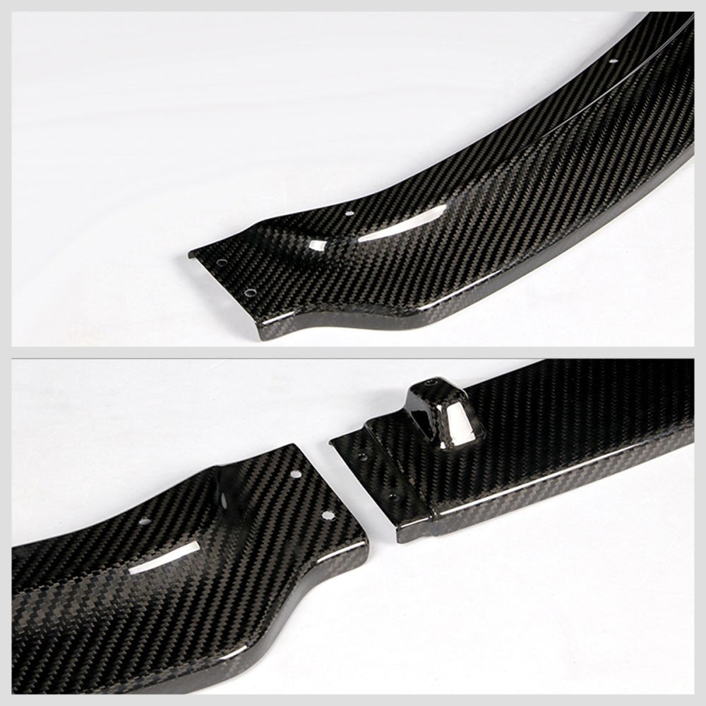 [Real Glossy Carbon Fiber] Front Bumper Lip For 13-19 BMW F30 F31 F34 BaseBumper