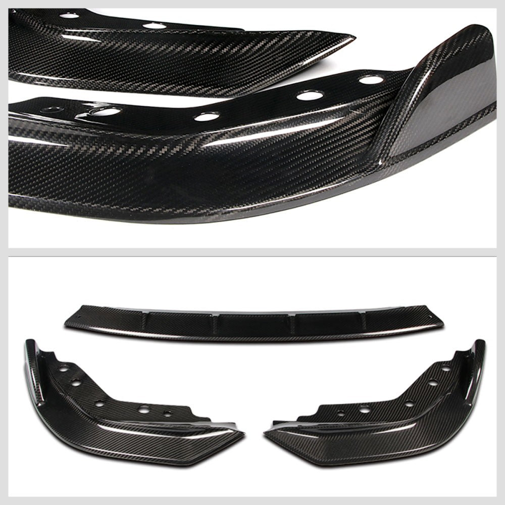 [Real Glossy Carbon Fiber] Front Bumper Lip For 19+ BMW G20 G28 M-Sport Bumper