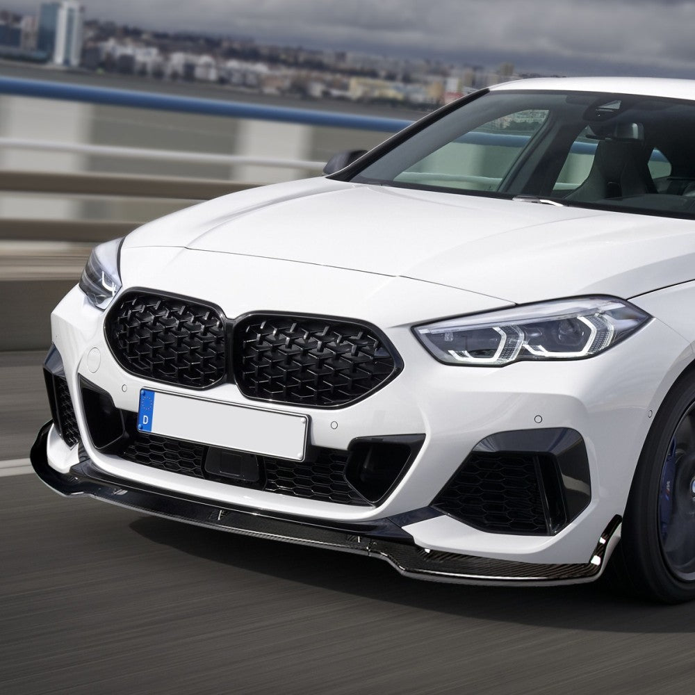 [Real Glossy Carbon Fiber] Front Bumper Lip For 14-19 F23 2-Series Base Bumper