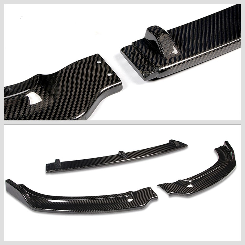 [Real Glossy Carbon Fiber] Front Bumper Lip For 14-19 F23 2-Series Base Bumper