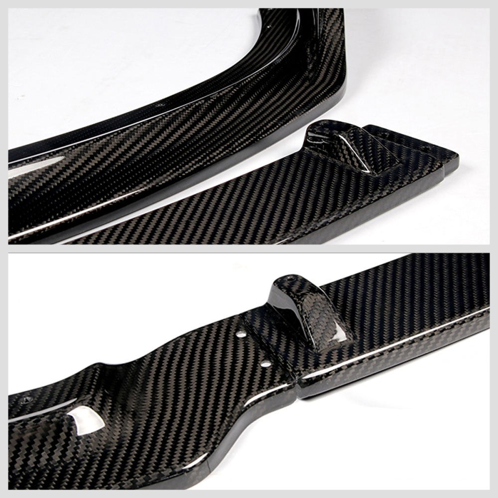[Real Glossy Carbon Fiber] Front Bumper Lip For 14-19 F23 2-Series Base Bumper