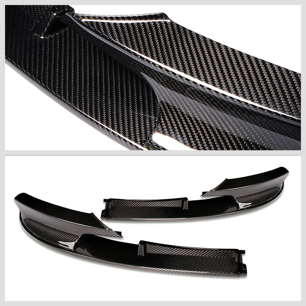 [Real Glossy Carbon Fiber] Front Bumper Lip For 12-18 BMW F30 F35 M-Sport Bumper