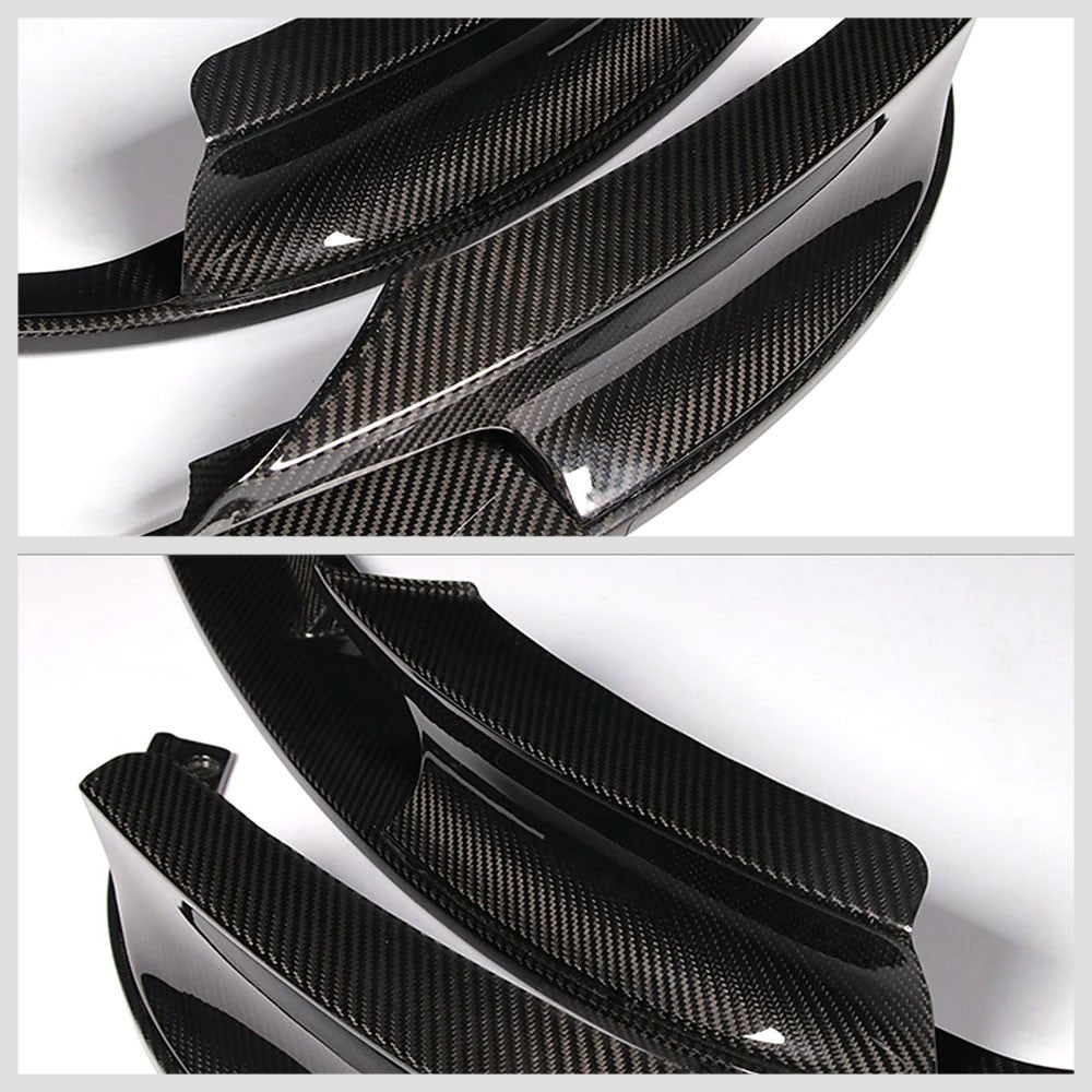 [Real Glossy Carbon Fiber] Front Bumper Lip For 12-18 BMW F30 F35 M-Sport Bumper