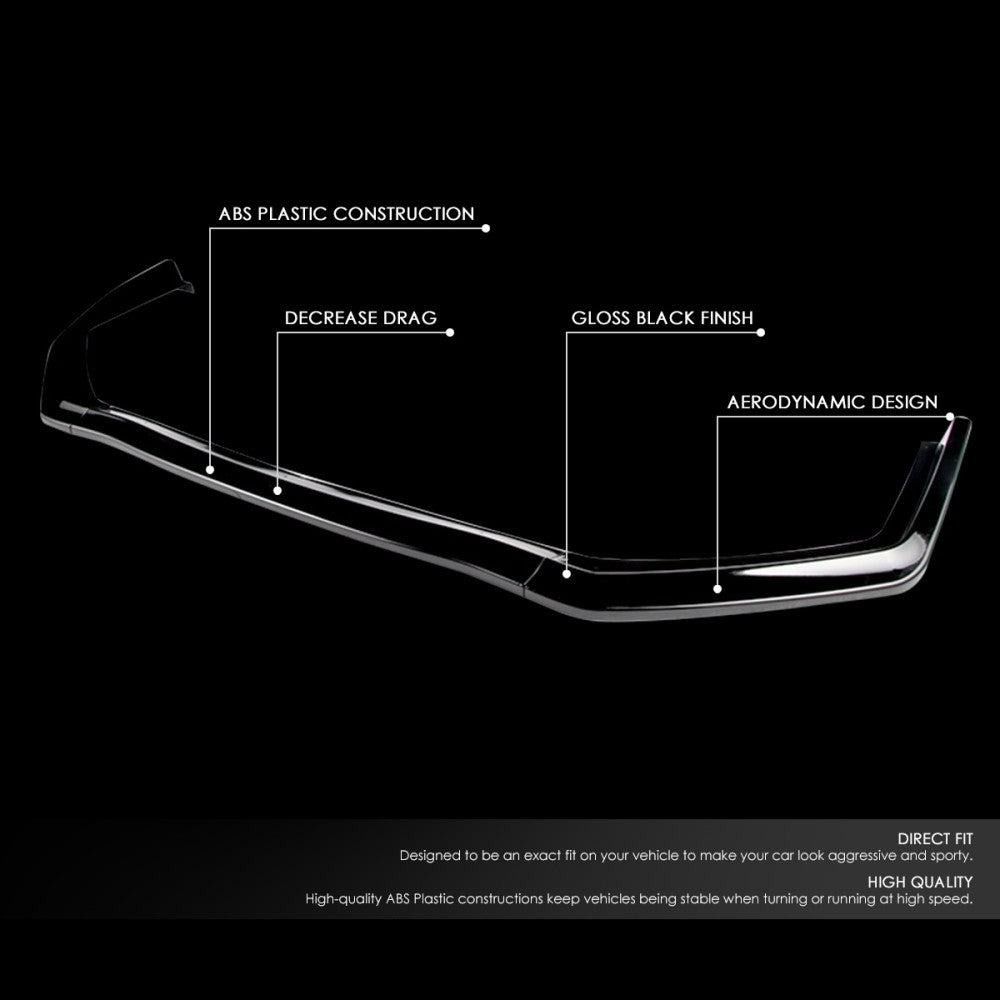 [Painted Gloss Black] Front Bumper Lip Guard For 15-21 Subaru WRX/WRX STI VA