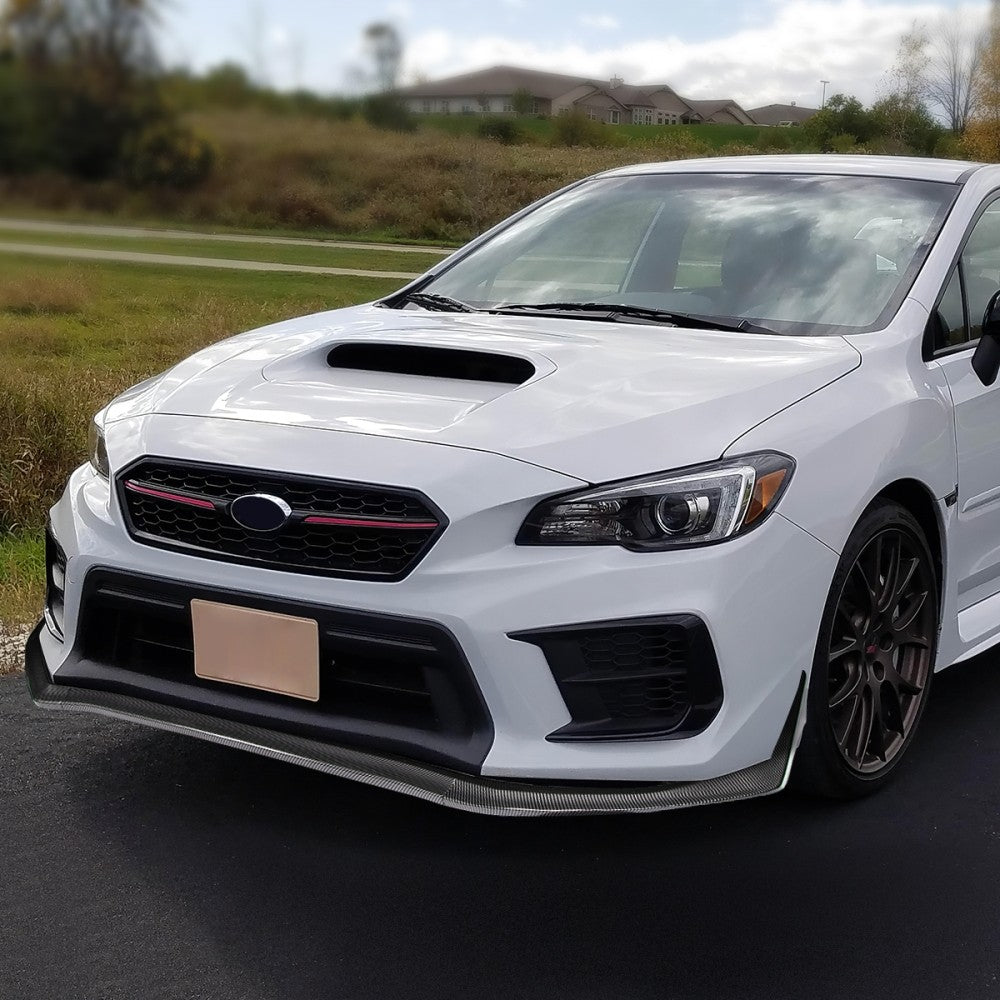 [Carbon Style Look] Front Bumper Lip Chin Guard For 15-21 Subaru WRX/WRX STI VA