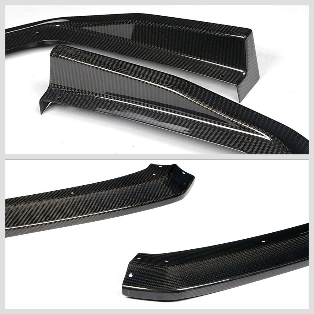 [Real Glossy Carbon Fiber] Front Bumper Lip Guard For 15-21 Subaru WRX/WRX STI