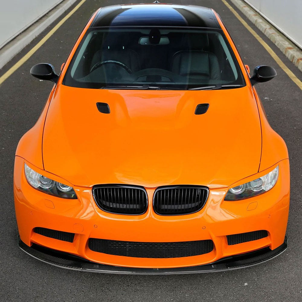 [Real Glossy Carbon Fiber] Front Bumper Lip For 11-13 BMW E92 E93 Base Bumper