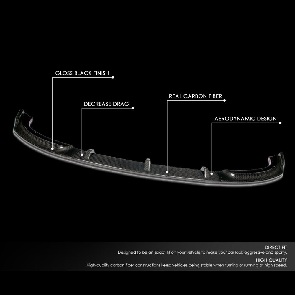 [Real Glossy Carbon Fiber] Front Bumper Lip For 11-13 BMW E92 E93 Base Bumper
