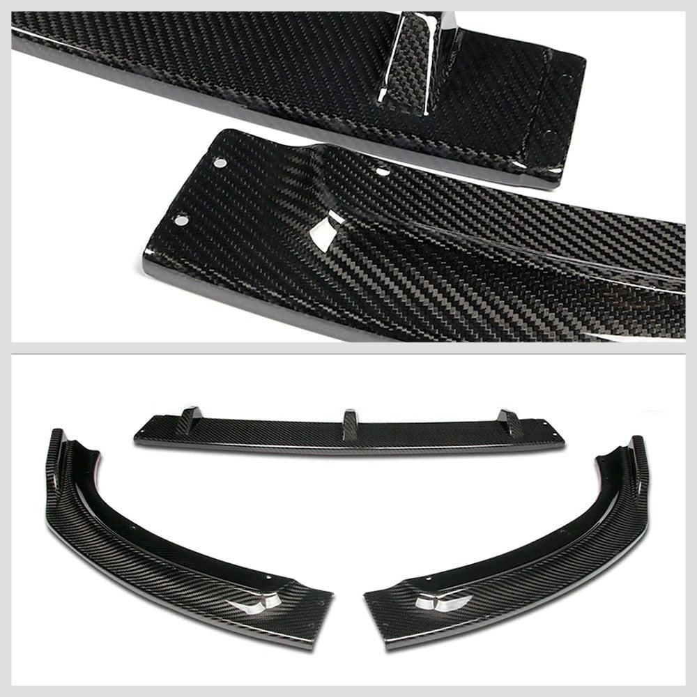 [Real Glossy Carbon Fiber] Front Bumper Lip For 11-13 BMW E92 E93 Base Bumper