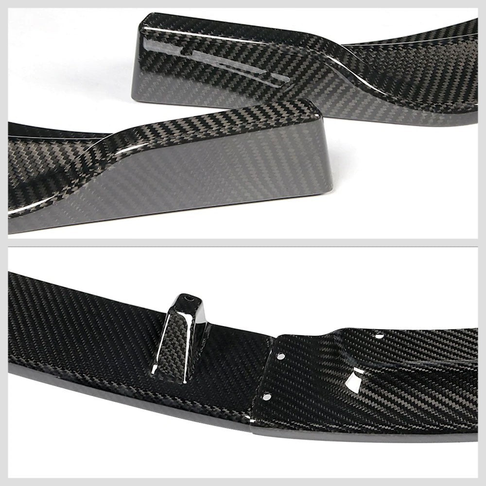 [Real Glossy Carbon Fiber] Front Bumper Lip For 11-13 BMW E92 E93 Base Bumper