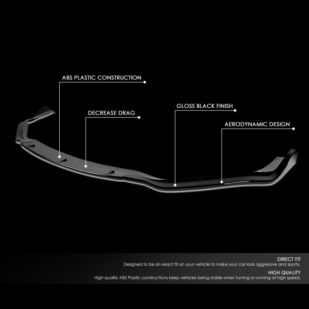 [Painted Gloss Black] Front Bumper Lip Guard For 14-16 IS250 IS350 F Sport XE30