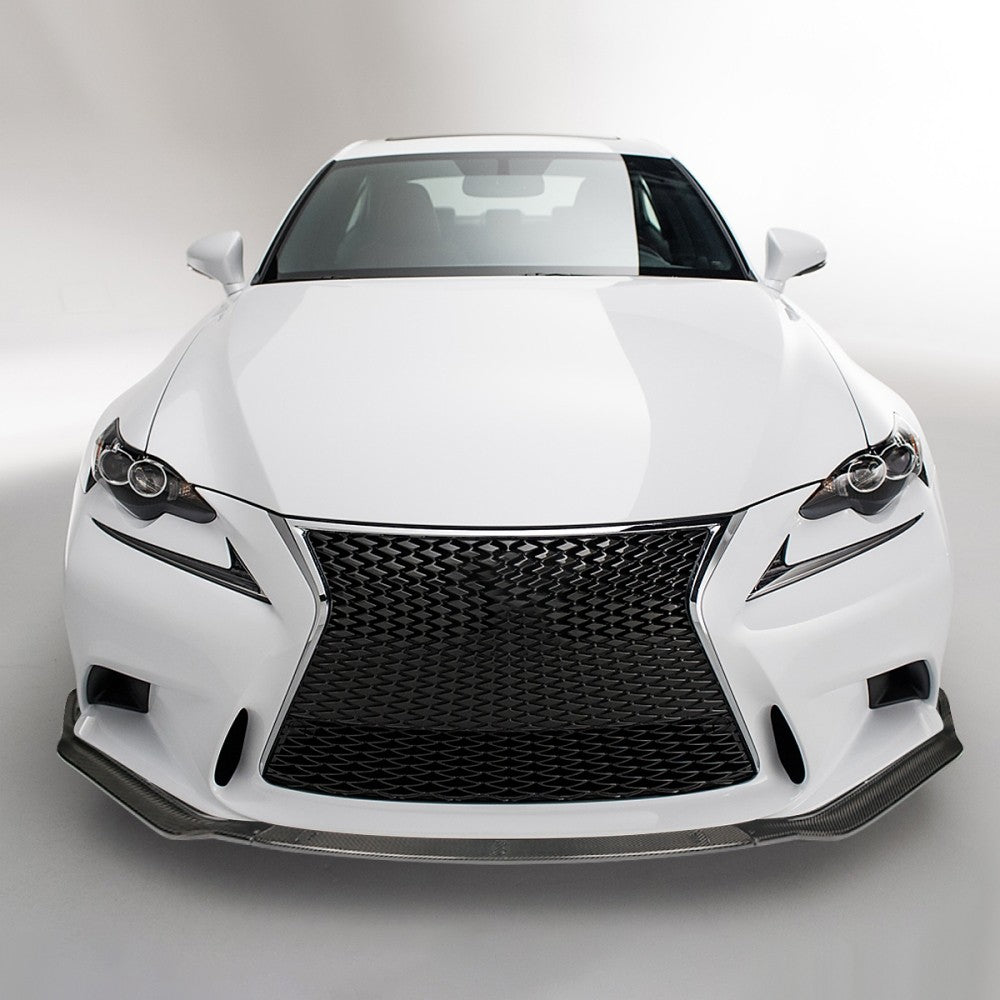 [Real Glossy Carbon Fiber] Front Bumper Lip Guard For 14-16 IS250 IS350 F Sport