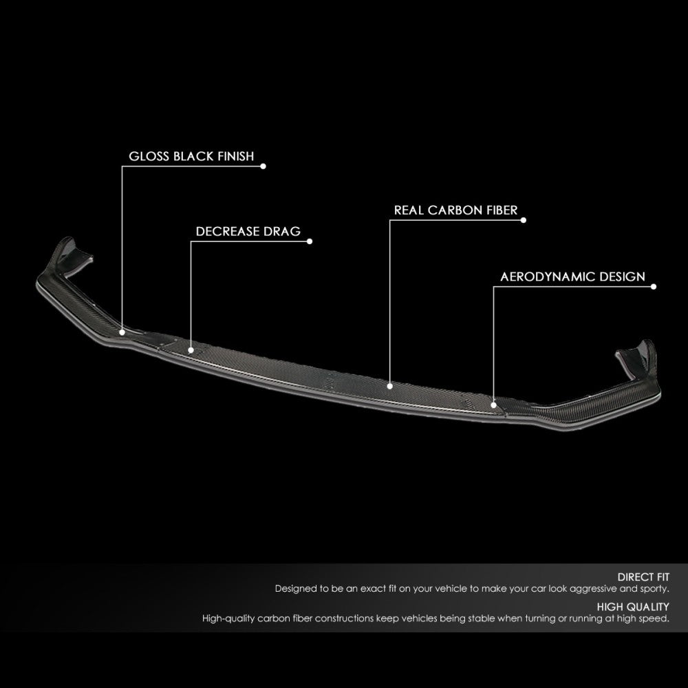 [Real Glossy Carbon Fiber] Front Bumper Lip Guard For 14-16 IS250 IS350 F Sport