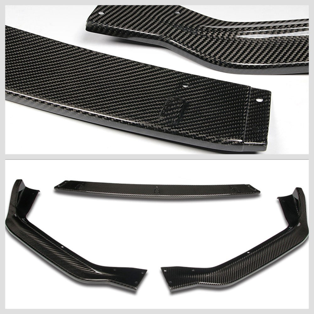 [Real Glossy Carbon Fiber] Front Bumper Lip Guard For 14-16 IS250 IS350 F Sport